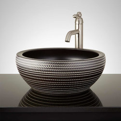 Blashford Hand-Glazed Vessel Sink - Metallic Gray Side Top Alternate View prevn - Bathroom Sinks