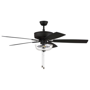 Craftmade Pro Plus 52" Ceiling Fan With Light Kit, Espresso