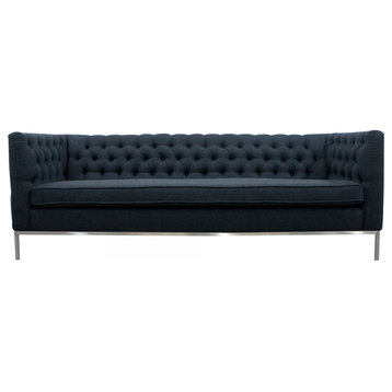 Ruggiero, Dark Gray Fabric Sofa