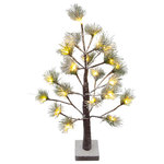 Patch Magic - 2' Pre-Lit Christmas Tree, Pine - 2ft Prelit Christmas Tree, Pine LED lighted tree with 24 warm white LEDs. This Pine tree with green needle leaves is made up of a realistic looking artificial Pine tree, square base with adjustable branches. LED trees can be used all year round. Use not just at Christmas, also for Halloween and other ceremonial, festival home decoration and yard decoration. Indoor and outdoor use. Hang your ornaments for any festive occasion.
