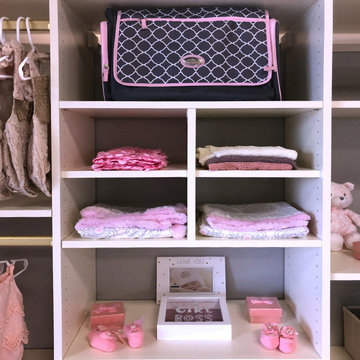 Custom Small Beige Kids Closets Project