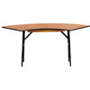 5.5 ft. x 2 ft. Serpentine Wood Folding Banquet Table