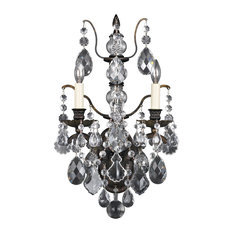 Bordeaux 2-Light Wall Sconce in Heirloom Bronze With Clear Legacy Crystal