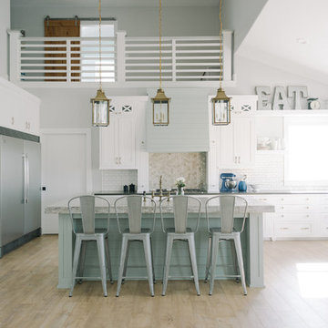 Fresh, Modern Farmhouse + Coastal Kitchen