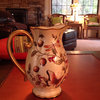 Cream Floral With Butterfly Ceramic Decorative Beautiful Pitcher