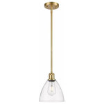 Innovations Lighting - Innovations Lighting 516-1S-SG-GBD-752 Ballston Dome, 1 Light Mini Pendant I - Innovations Lighting Ballston Dome 1 Light 7.5 incBallston Dome 1 Ligh Satin GoldUL: Suitable for damp locations Energy Star Qualified: n/a ADA Certified: n/a  *Number of Lights: 1-*Wattage:100w Incandescent bulb(s) *Bulb Included:No *Bulb Type:Incandescent *Finish Type:Satin Gold
