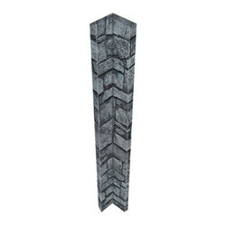 142-CT1-BRIGHTON WIDE STACKED STONE INSIDE CORNER - 48"H X 3 &frac12;" W X 1 &frac12;"D - Wall Panels