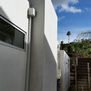 Modern Flat Roof Scupper Collector Boxes in Sherman Oaks California