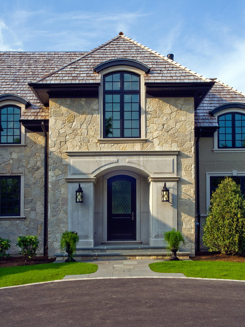 Stone Front Elevation Design Ideas Remodel Pictures Houzz