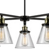 Jackson 5-Light Oil Rubbed Bronze and Antique Brass Chandelier
