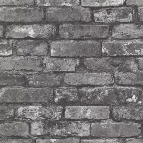 Brickwork Slate Exposed Brick Wallpaper, Sample