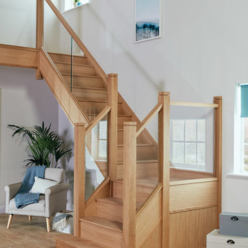 Glass and Oak Staircase