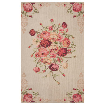 Safavieh Classic Vintage Collection CLV115 Rug, Beige/Red, 4' X 6'