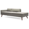 Dane One Arm Sofa with Chaise, Dolphin