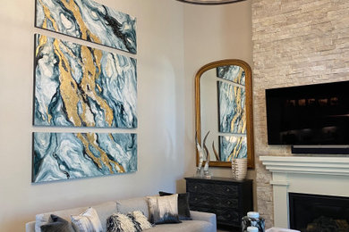 Example of a transitional living room design