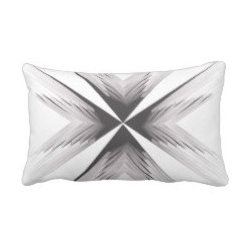 Gray Feather Star Throw Pillow - Decorative Pillows
