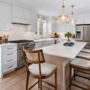 White oak and White Custom Kitchen