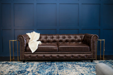 Danish living room photo in Dallas