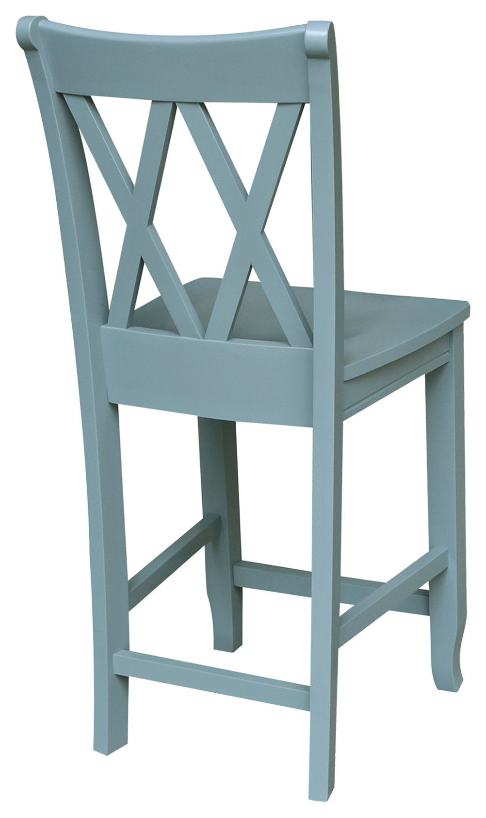 Double X-Back Counter Height Stool, 24 Inch - Contemporary - Bar Stools ...