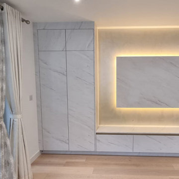 White TV Set with Pocket Doors | London | Inspired Elements