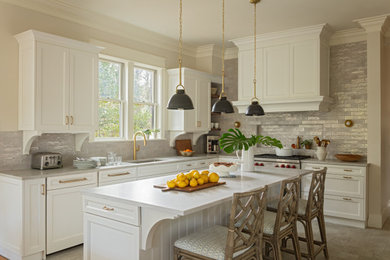 Example of a transitional kitchen design in Charleston