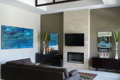 Trendy family room photo in Austin