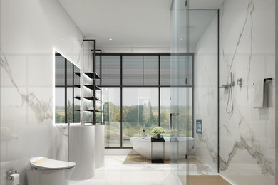 Inspiration for a modern bathroom remodel in Vancouver