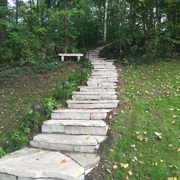 Woodland Steps overlooking Little Traverse Bay, MI