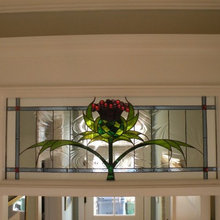 Stained glass transom
