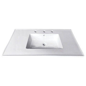LBT31227W38 Continental 31" X 22" Vanity Top with Integrated Basin 3H, White