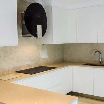 Designer Patterned Kitchen Glass Splashback