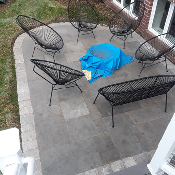 Silver Maple TimberTech Deck with white rails & horizontal cables in Naperville