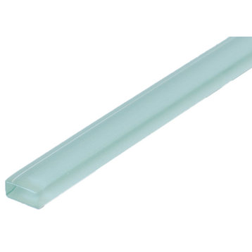 0.63"x8" Crystal Glass Liner, Marine Mist, Set of 10