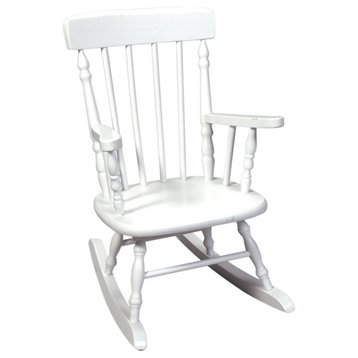 Gift Mark Deluxe Child's Spindle Rocking Chair, White