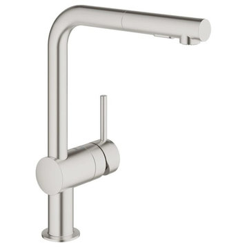 Grohe 30 300 Minta Pull-Out Spray Kitchen Faucet - Super Steel