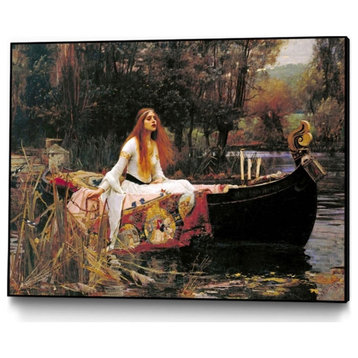 Giant Art Canvas  32x24 The Lady of Shalott  1888 Framed in Multi-Color