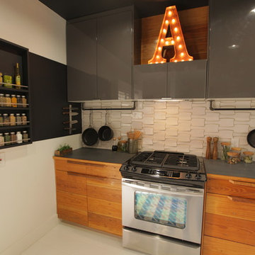 Urban Rustic Kitchen using salvaged items in unique ways