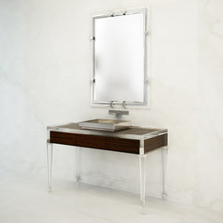 Modern Vanity Rendering (Macassar Ebony And Acrylic) - Bathroom Vanities And Sink Consoles