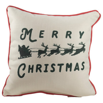 Little Birdie Merry Christmas Santa  Pillow Sleigh Santa Reindeer CHR0125