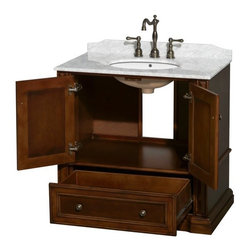 Antique Bathroom Vanities in Cherry Finish - Bathroom Vanities And Sink Consoles