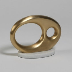 Oval Metal Objet Brass | Pulp Home - Desk Accessories