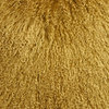 Genuine Mongolian Sheepskin Throw Pillow with Insert (16+ Colors), Soft Gold