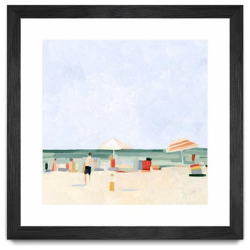 Giant Art 30x30 Family Vacation II Matted and Framed in Pink
