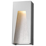 Z-Lite - Millenial 1 Light Outdoor Wall Light, Silver - Cutting edge design meets modern style with the Millennial collection of outdoor fixtures. The latest in LED technology brightly illuminates the unique Frosted Ribbed glass, Chisel glass or Seedy glass back panel, while the sleek Silver, Black or Bronze finish complete this futuristic look.