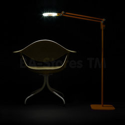 Link Contemporary Floor Lamp in Orange - Floor Lamps