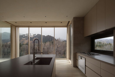 Minimalist kitchen photo in Denver