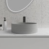 Dark Grey Round Concrete Vessel Bathroom Sink