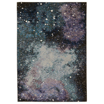 Elements Abstract Galaxy Midnight Area Rug, 2'3"x8'