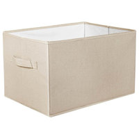 Collapsible Boxes, Linen, Set of 3, 14"x10"x9", 5 lb.