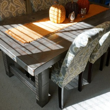 Rustic Slate Gray- The Clayton Rustic Farm Dining Table